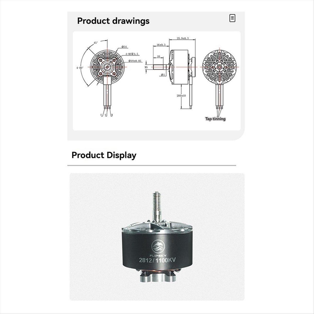 【Motor Parts】 2812 1100KV Brus - đánh giá và giá Drone Racing Motor